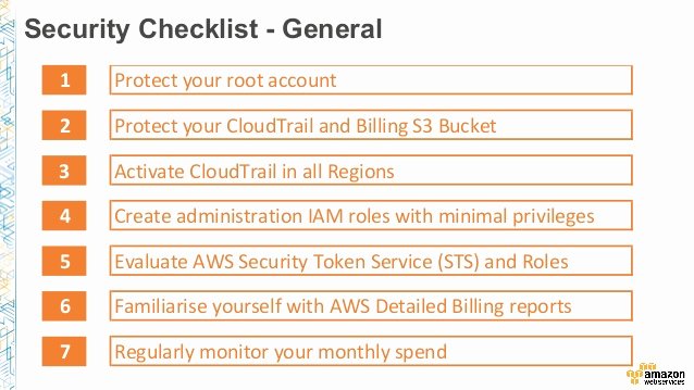 Physical Security Audit Checklist New Aws Security Checklist