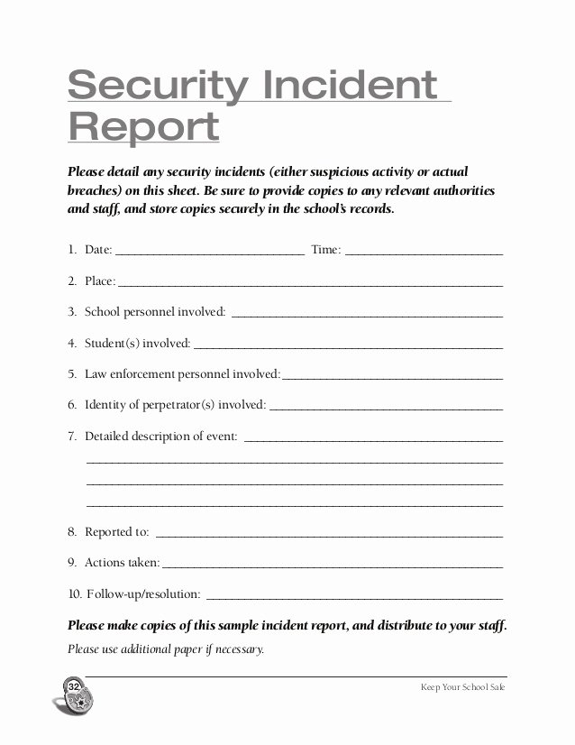 Physical Security Checklist Template Awesome School Security Checklist Storch 2013