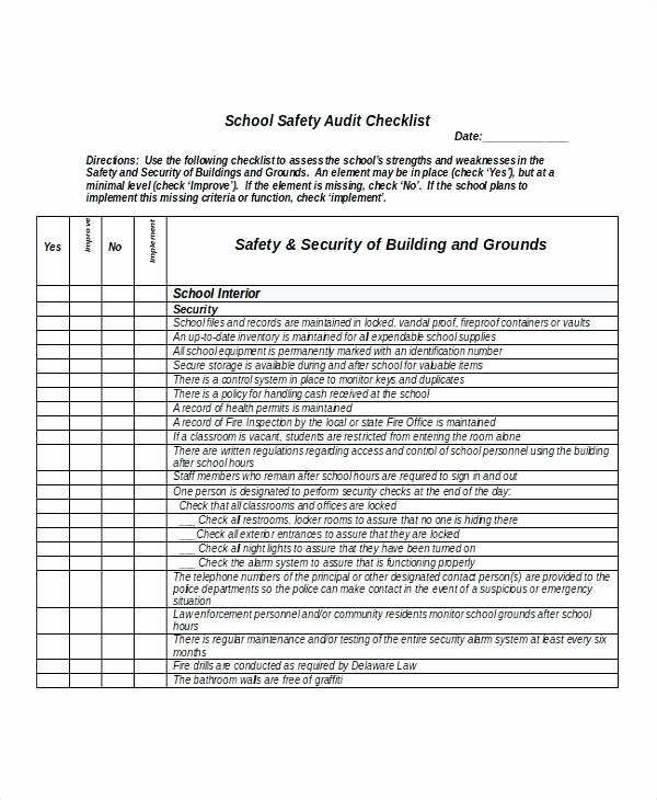 Physical Security Checklist Template Awesome Security Audit Checklist Template Erieairfair