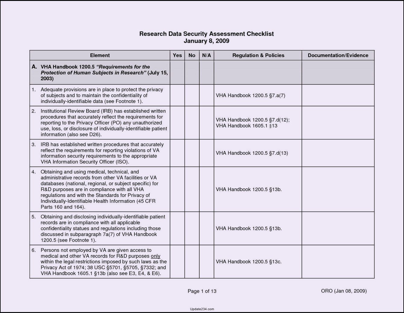 Physical Security Checklist Template Fresh 26 Of Facility Security assessment Template