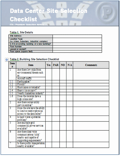 Physical Security Inspection Checklist Best Of Step by Step Build A Data Center