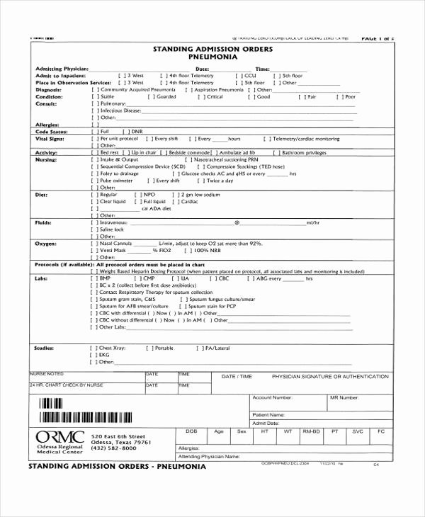 Physician order forms Templates Awesome 29 Blank order Templates