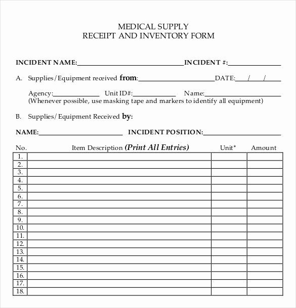 Physician order forms Templates Fresh Supply Inventory Template 19 Free Word Excel Pdf