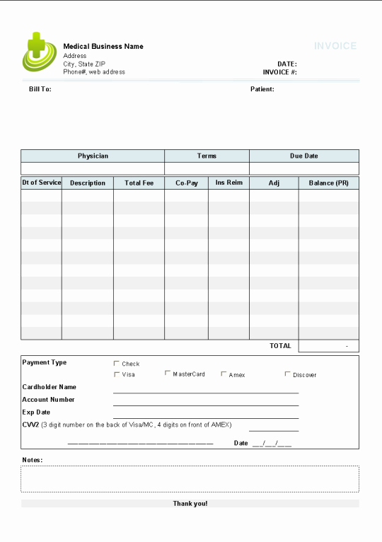 Physician order forms Templates Inspirational Medical Invoice Template Free and software