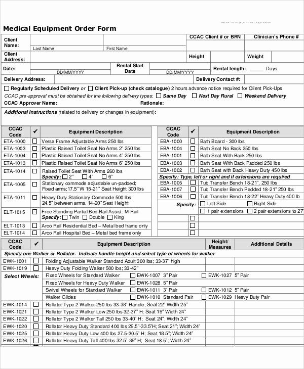 Physician order forms Templates New Sample Medical form