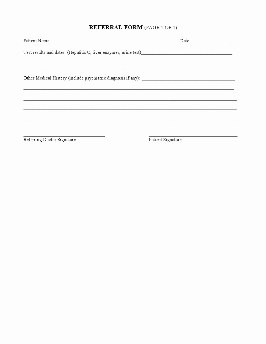 Physician Referral form Template Awesome Medical Referral form – Medical form Templates