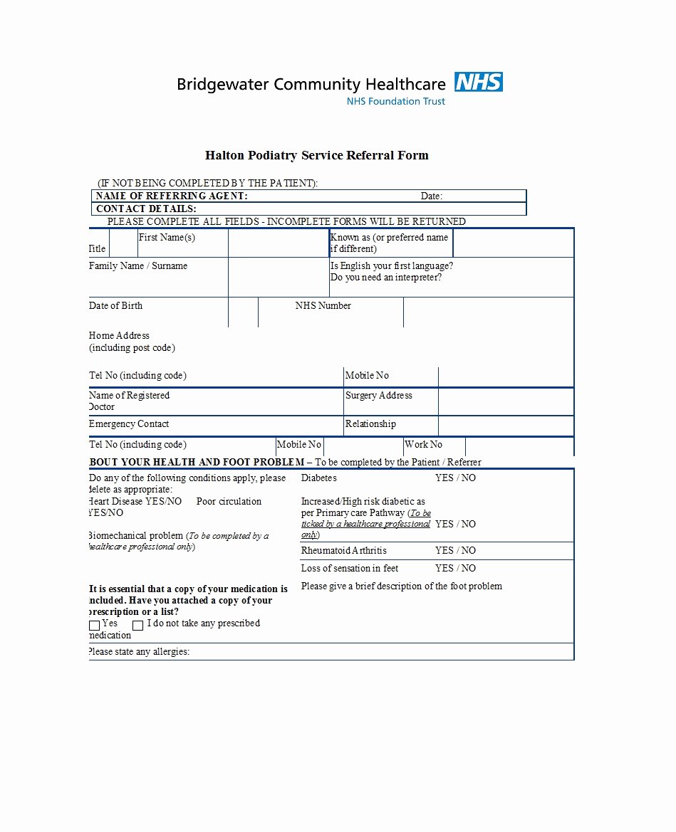 Physician Referral form Template Inspirational 50 Referral form Templates [medical &amp; General] Template Lab