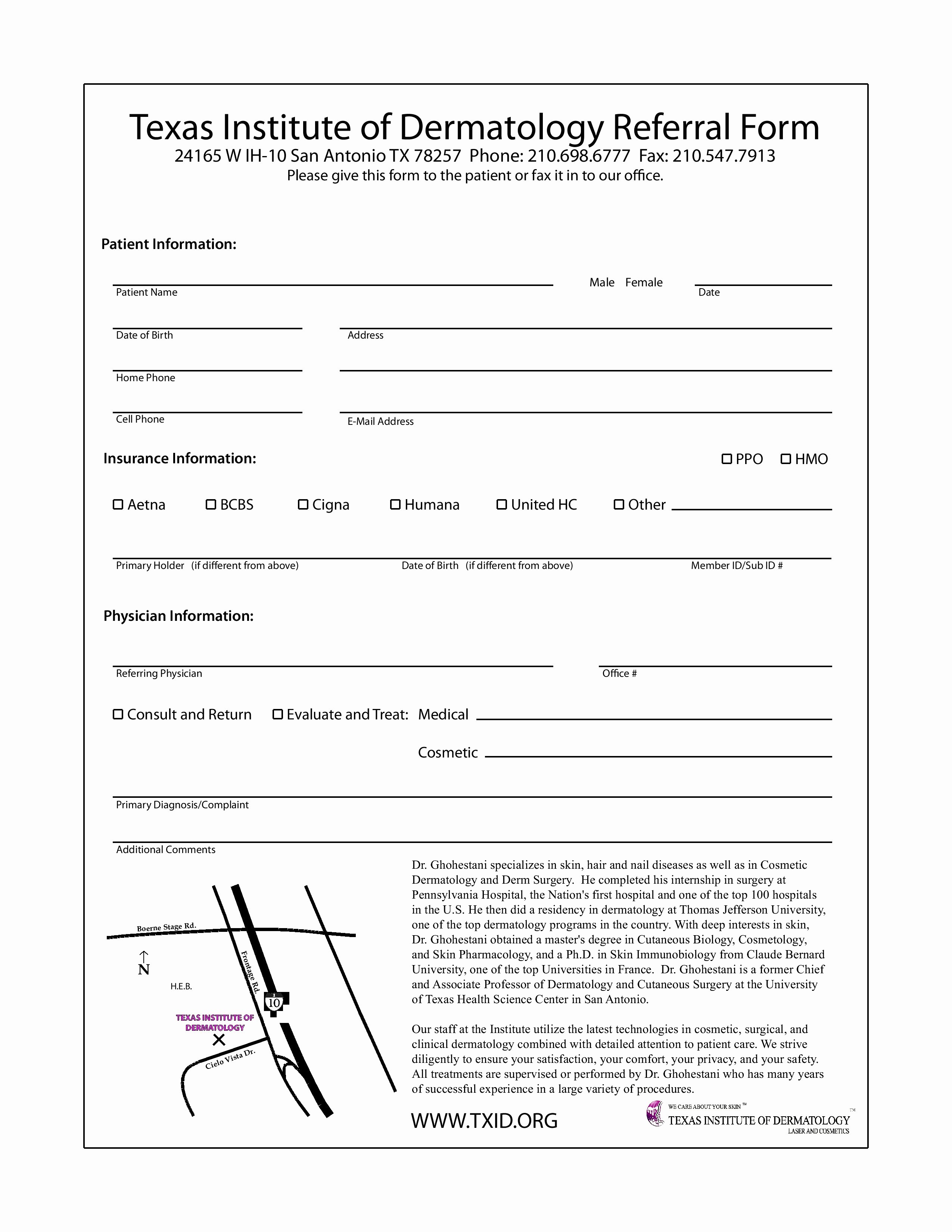 Physician Referral form Template Inspirational Doctor Referral forms