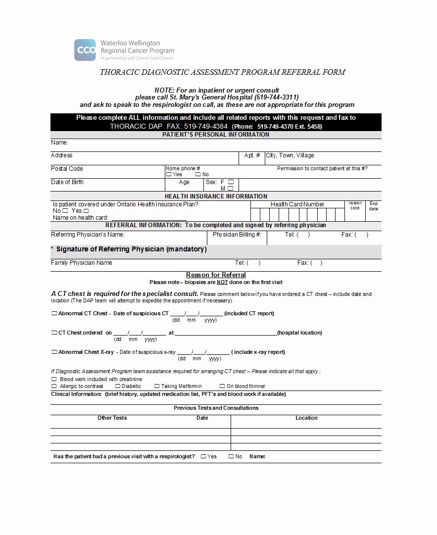 Physician Referral form Template Luxury 50 Referral form Templates [medical &amp; General] Template Lab