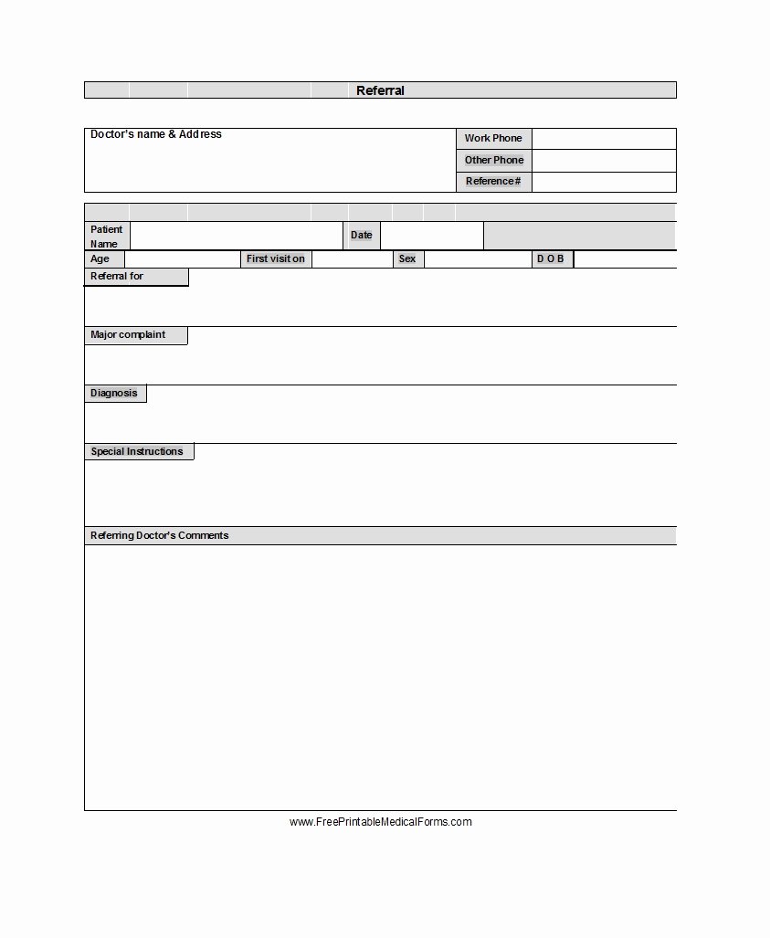 Physician Referral form Template Unique 50 Referral form Templates [medical &amp; General] Template Lab