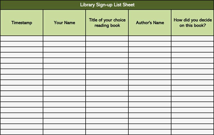 Picnic Sign Up Sheet Template New 26 Free Sign Up Sheet Templates Excel &amp; Word