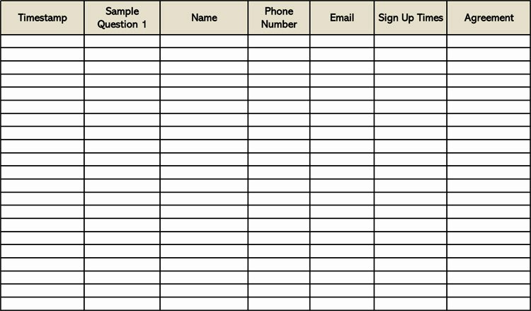 Picnic Sign Up Sheet Template New 26 Free Sign Up Sheet Templates Excel &amp; Word