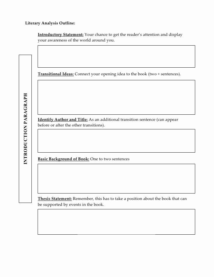 Picture Book Analysis Essay Elegant Literary Analysis Outline