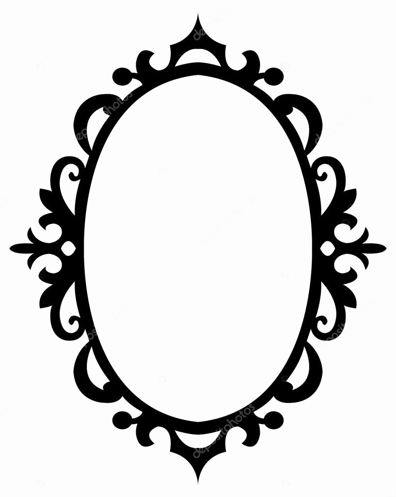 Picture Frame Vector Elegant Oval Floral Decorative Frame — Stock Vector © Familyf