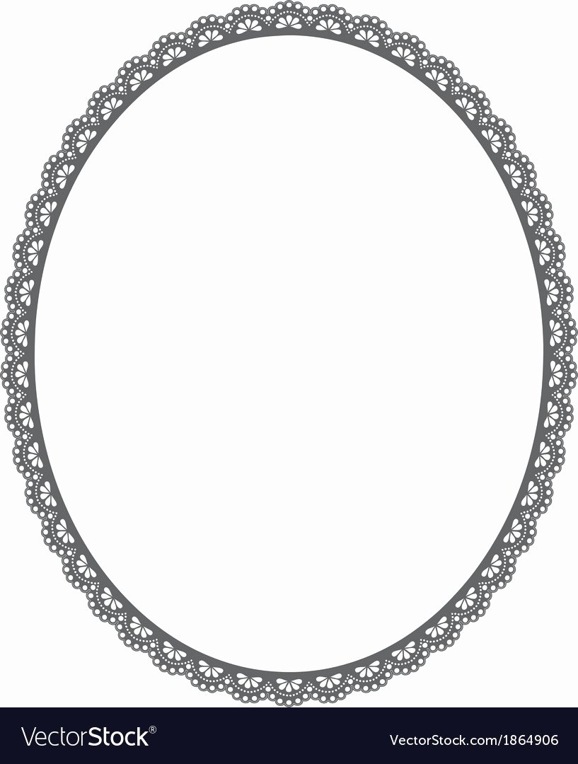 Picture Frame Vector Elegant Oval Frame On White Background Royalty Free Vector Image