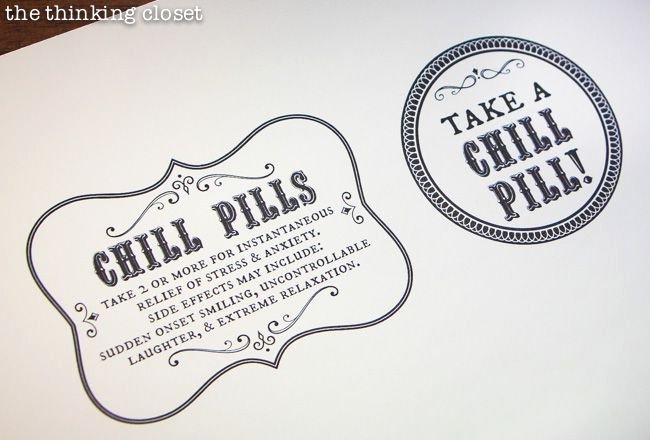 Pill Bottle Label Template Elegant Chill Pills Gag Gift &amp; Free Printable Labels