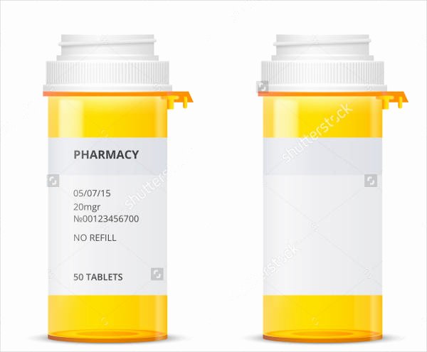 Pill Bottle Label Template Luxury 9 Pill Bottle Label Templates Design Templates