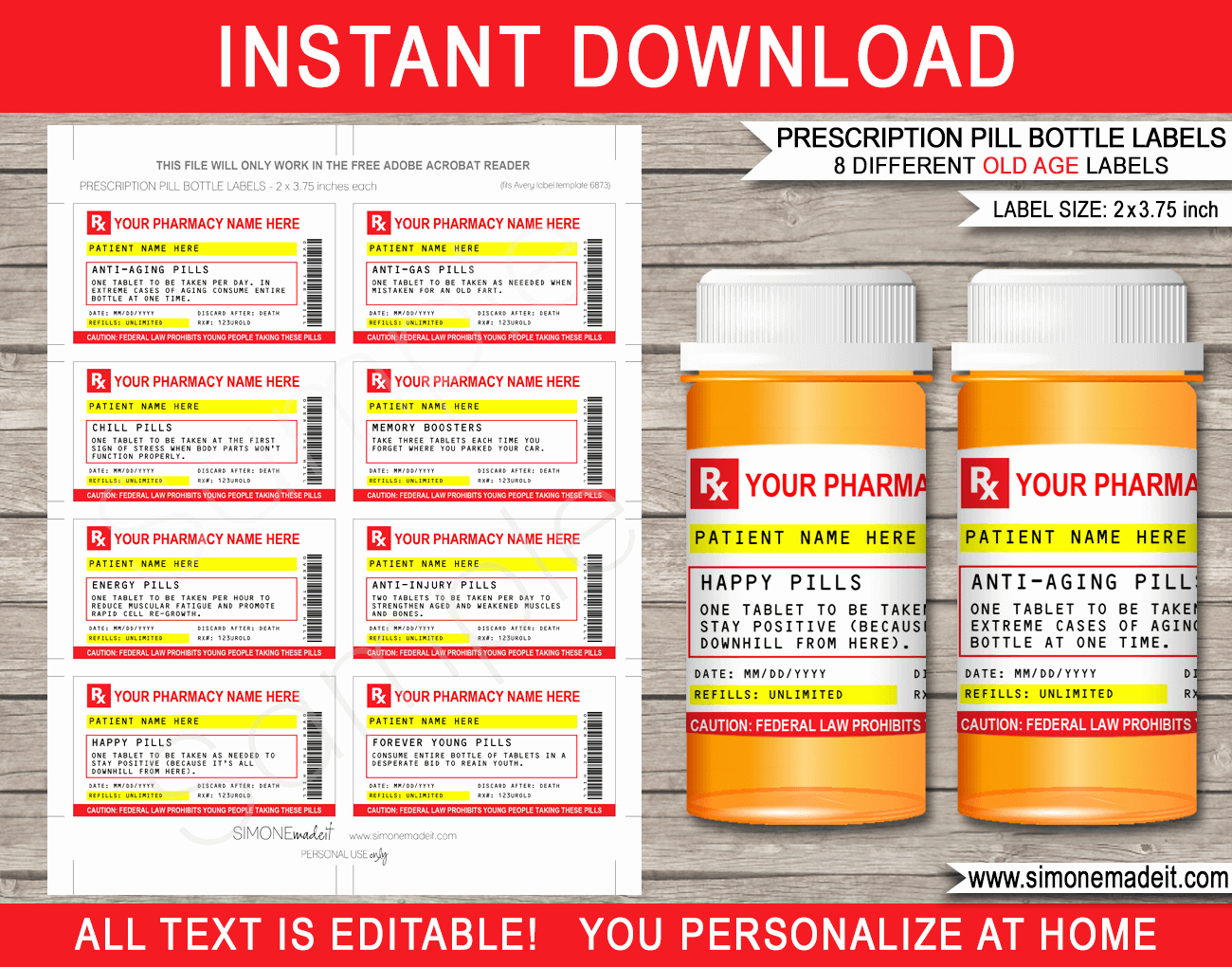 Pill Bottle Labels Template Awesome Gag Prescription Labels Template