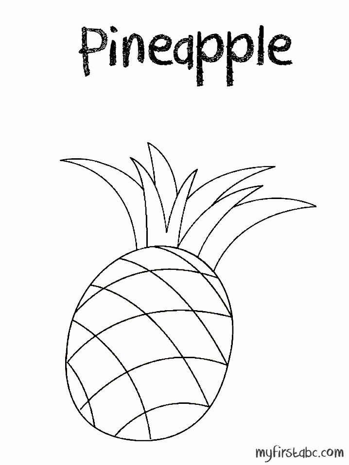 Pineapple Template Printable Beautiful Pineapple Coloring Page Sketch Coloring Page