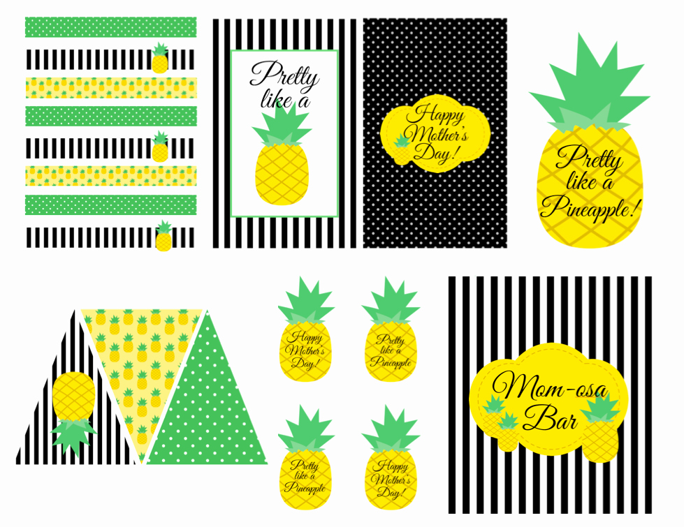 Pineapple Template Printable Inspirational Free Pineapple themed Printables In 2019