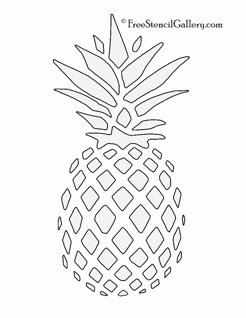 Pineapple Template Printable Inspirational Pineapple Stencil