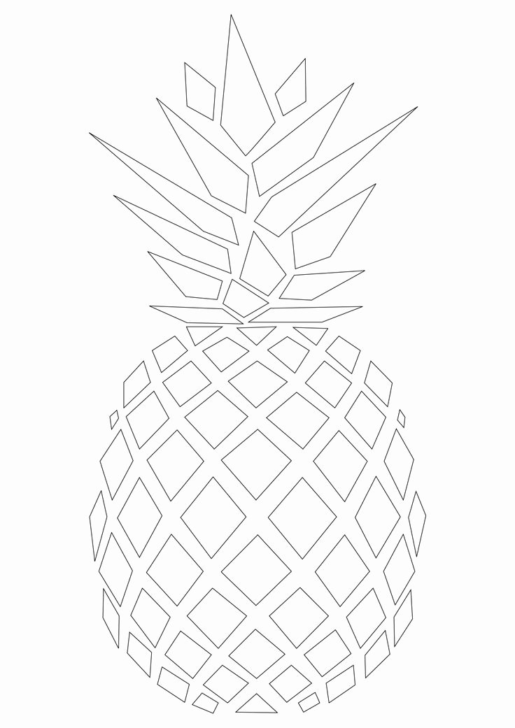 Pineapple Template Printable Unique the 25 Best Pineapple Template Ideas On Pinterest