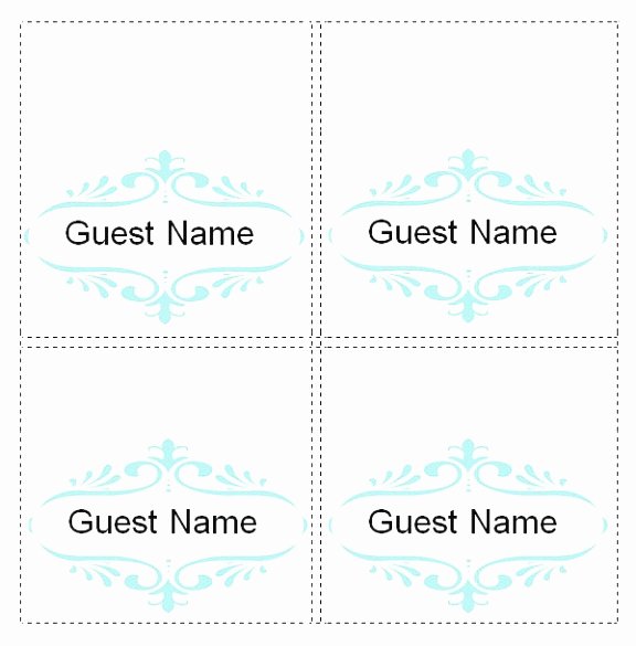 Place Card Template 6 Per Sheet Beautiful 5 Template for Place Cards 6 Per Sheet Oetao