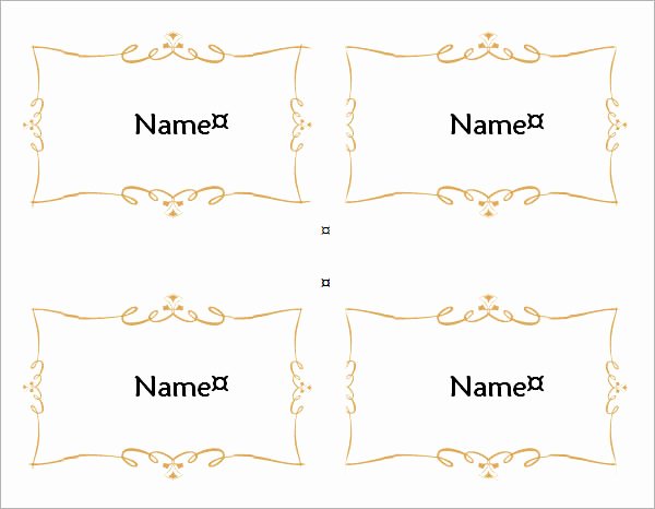 Place Card Template 6 Per Sheet Beautiful 7 Place Card Templates