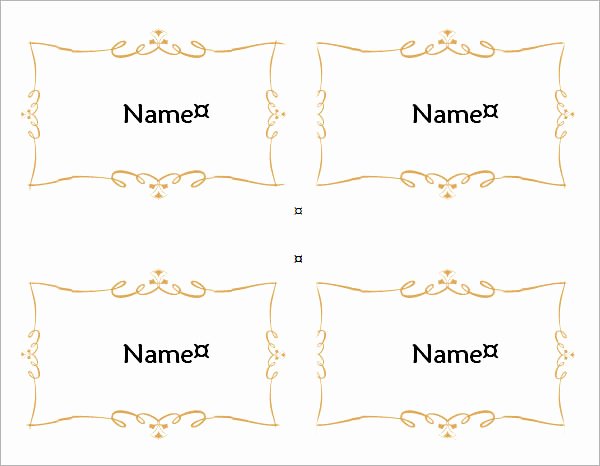 Place Card Template 6 Per Sheet Beautiful 7 Place Card Templates