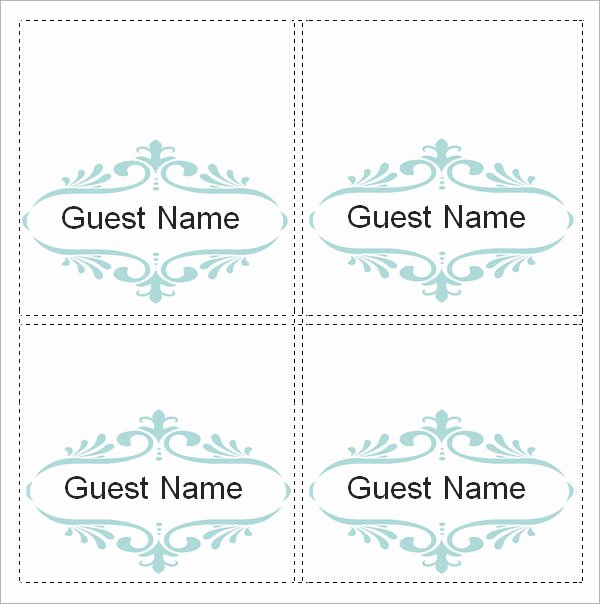 Place Card Template Word 6 Per Sheet Luxury 7 Place Card Templates