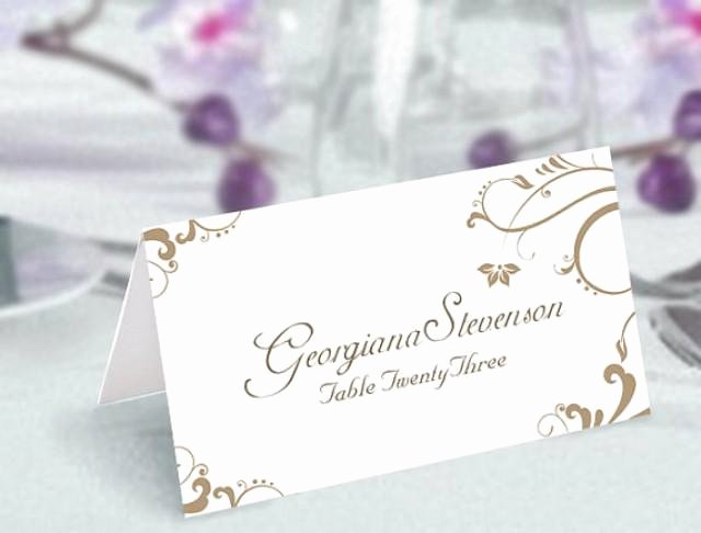 Place Card Template Word 6 Per Sheet New Place Cards Wedding Place Card Template Diy Editable