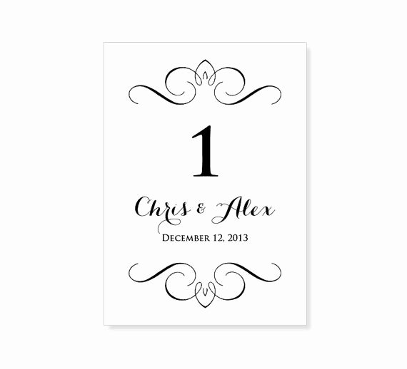 Place Cards Template 6 Per Sheet Best Of Instant Download Wedding Table Number Template by 43lucy