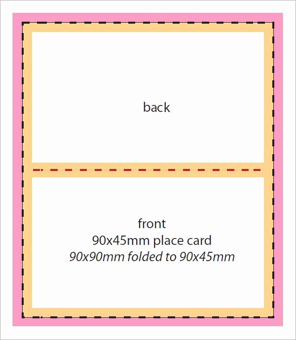 Place Cards Template 6 Per Sheet Lovely 7 Place Card Templates