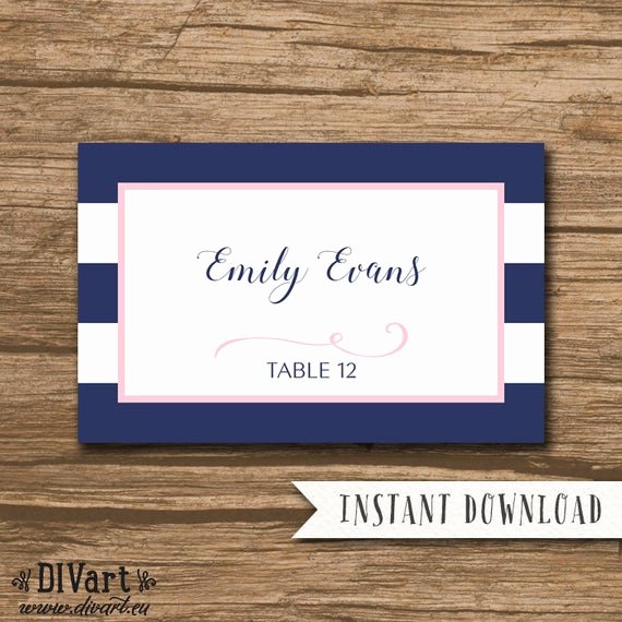 Place Cards Template 6 Per Sheet Lovely Place Cards Template Instant Download Escort Cards