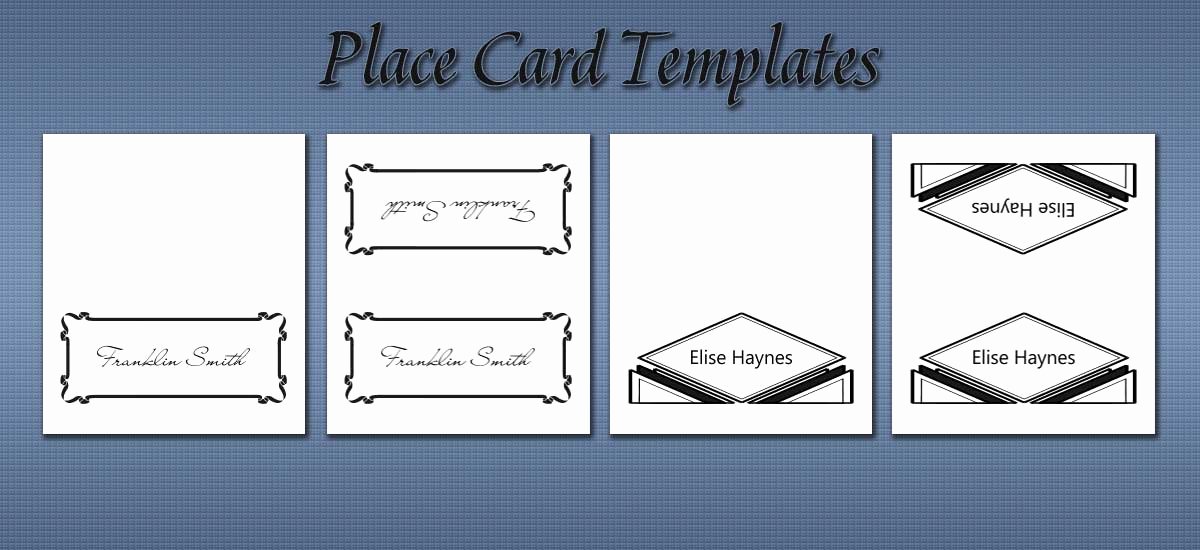 Place Cards Template 6 Per Sheet New Free Place Card Templates