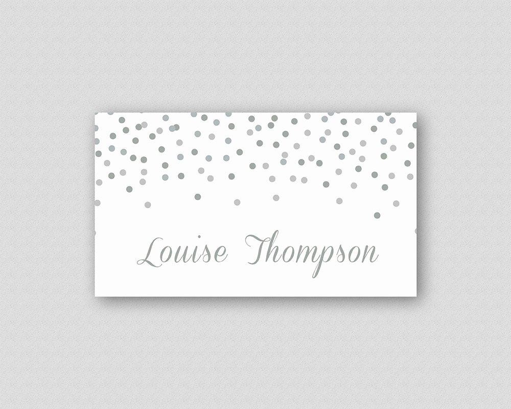 Place Cards Template 6 Per Sheet Unique Silver Glitter Place Card Template Diy Printable Wedding