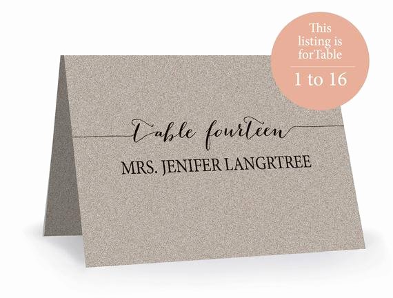 Place Cards Template 6 Per Sheet Unique Wedding Place Card Template Printable Editable Escort Word