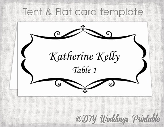 Place Cards Templates 6 Per Sheet Beautiful Place Card Template Tent and Flat Name Card Templates