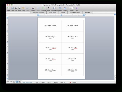 Place Cards Templates 6 Per Sheet Best Of Free Place Card Template 6 Per Sheet Icebergcoworking