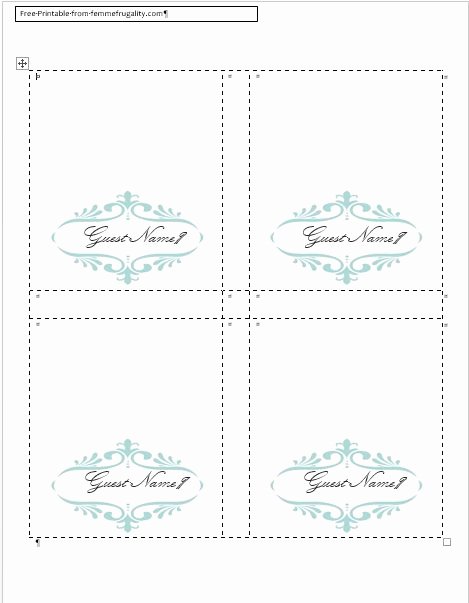 Place Cards Templates 6 Per Sheet Unique How to Make Your Own Place Cards for Free with Word and