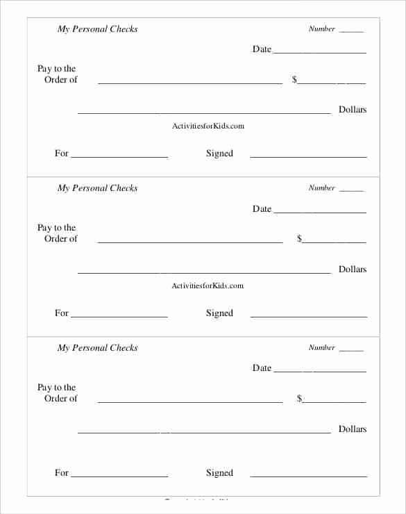 Play format Template Awesome Blank Check Template Pdf Free Download Aashe
