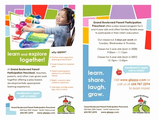 Play Program Templates Beautiful 19 Best Images About Preschool Flyer Design Ideas On