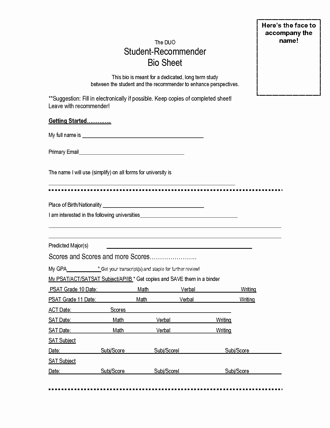 Playbill Bio Template New Best S Of Bio Sheet Template for Resume Biography