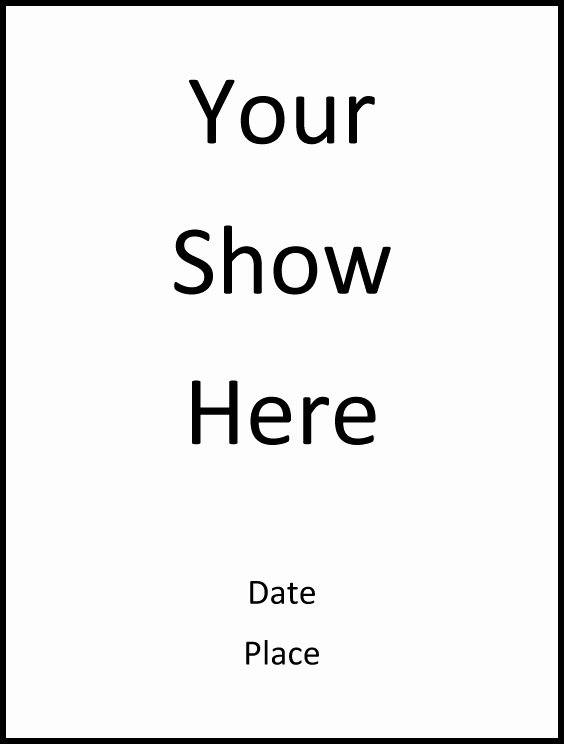 Playbill Cover Template Lovely An Easy Program Template for Your Show