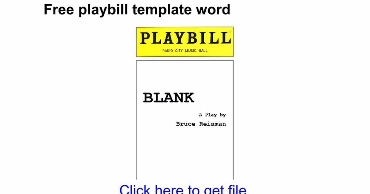 Playbill Template Free Peterainsworth Playbill Template Free Peterainsworth