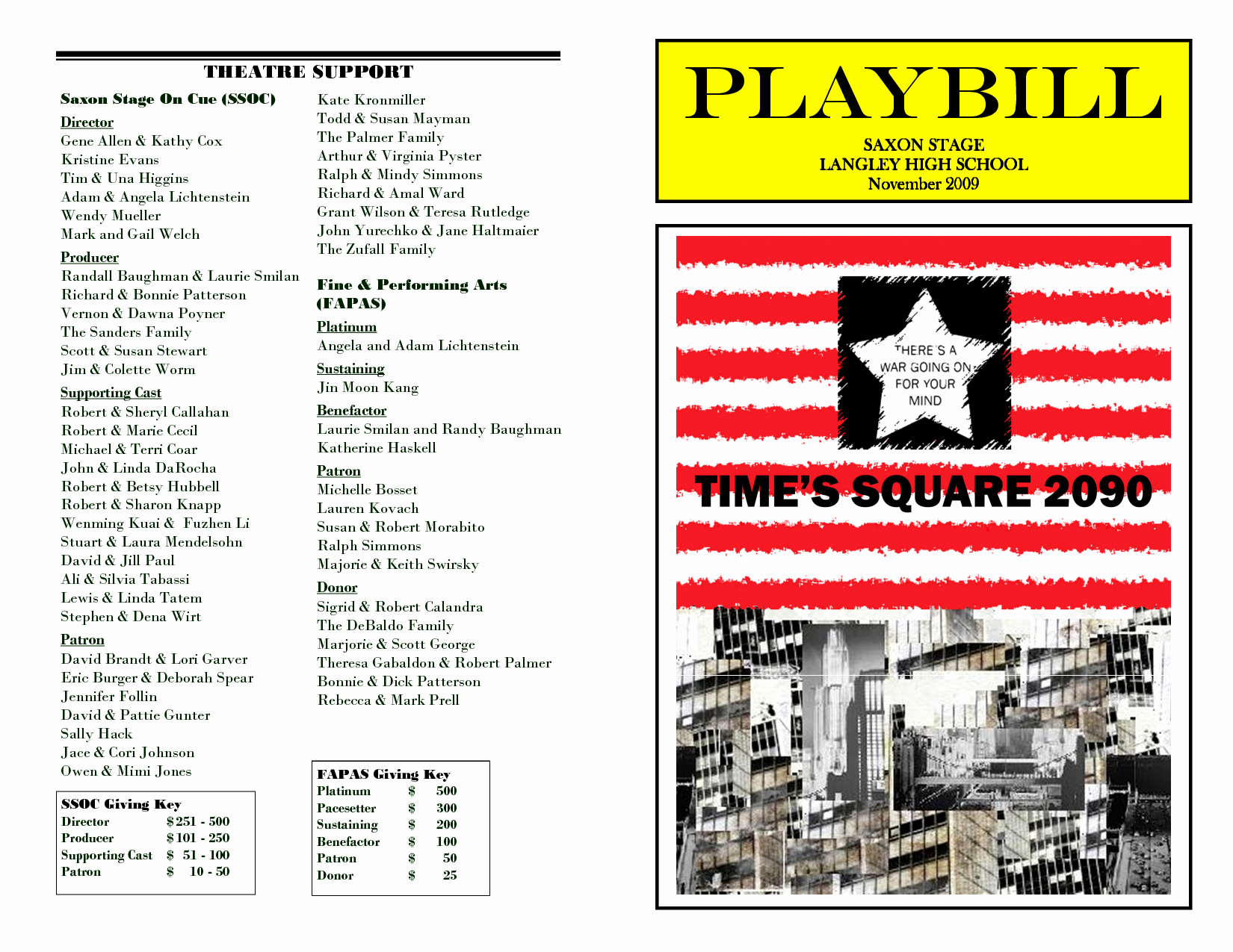 Playbill Template Free Google Docs Playbill Template Free Google Docs