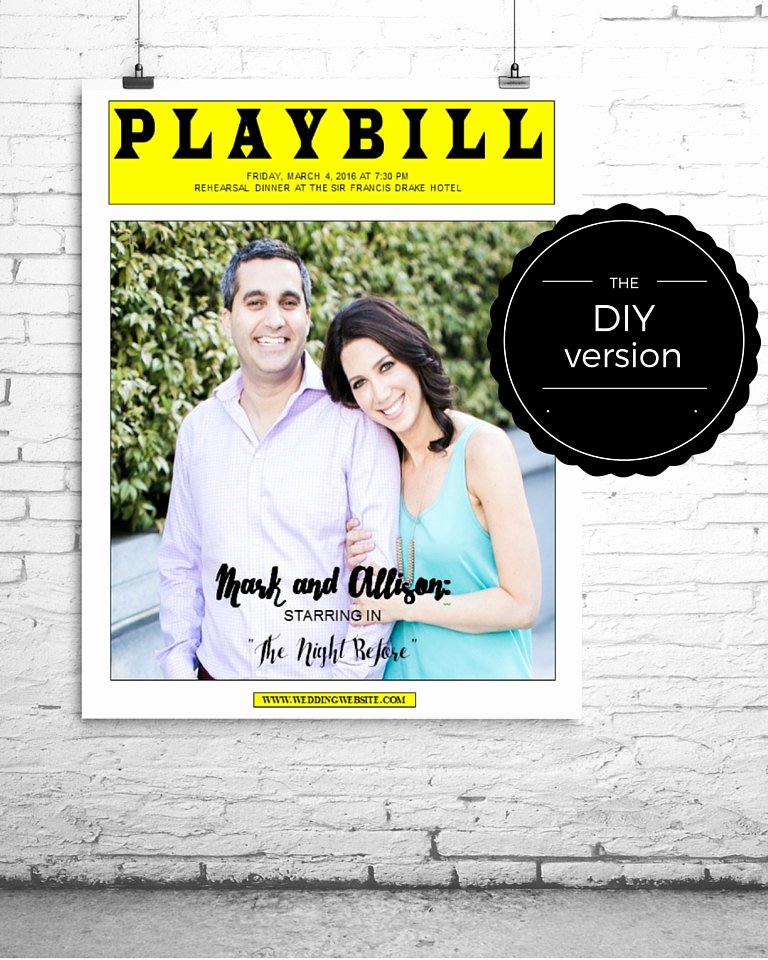 Playbill Template Word Fresh Playbill Broadway Poster or Centerpiece Template for Wedding