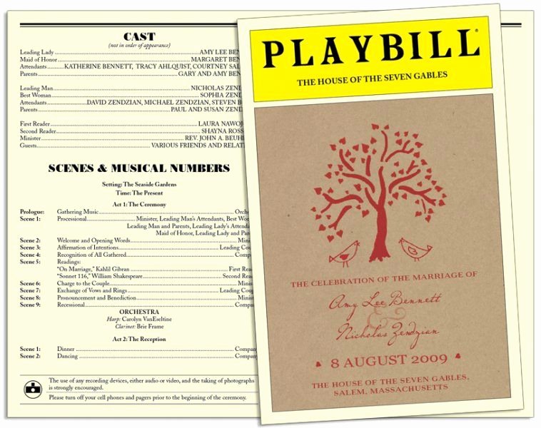 Playbill Templates Free Inspirational Playbill Style Invitations Invitation Templates