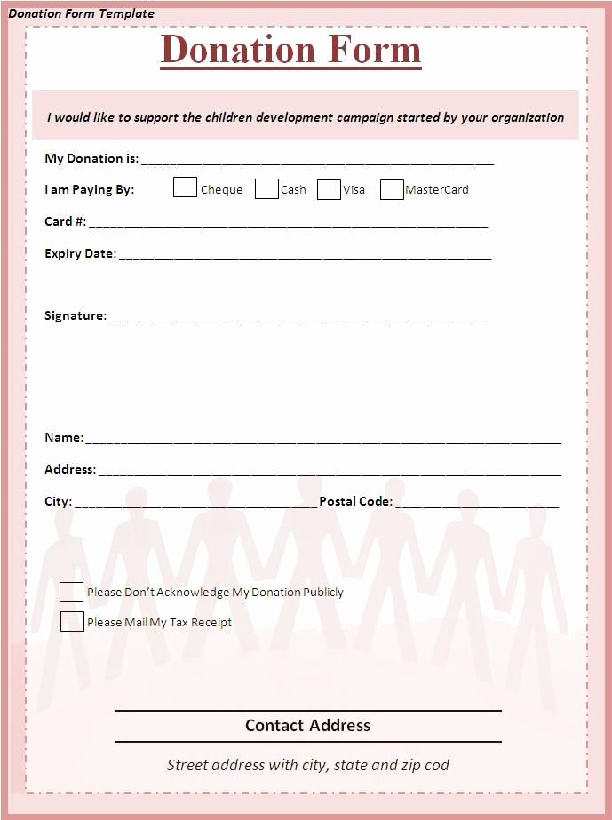 Pledge Card Template Word New Best 25 Donation form Ideas On Pinterest