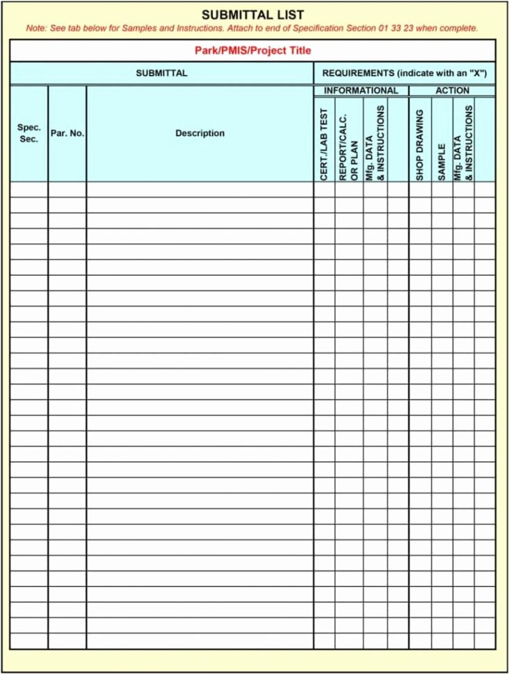 Plumbing Estimate Template Beautiful Submittal Tracking Spreadsheet Google Spreadshee Submittal